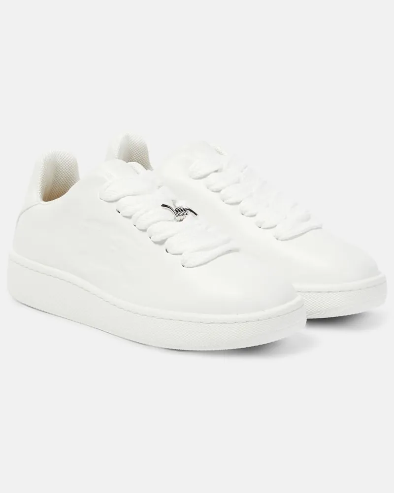 Burberry Sneakers Box aus Leder Weiß