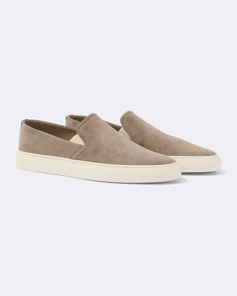 Common Projects Slipper aus Veloursleder Grau