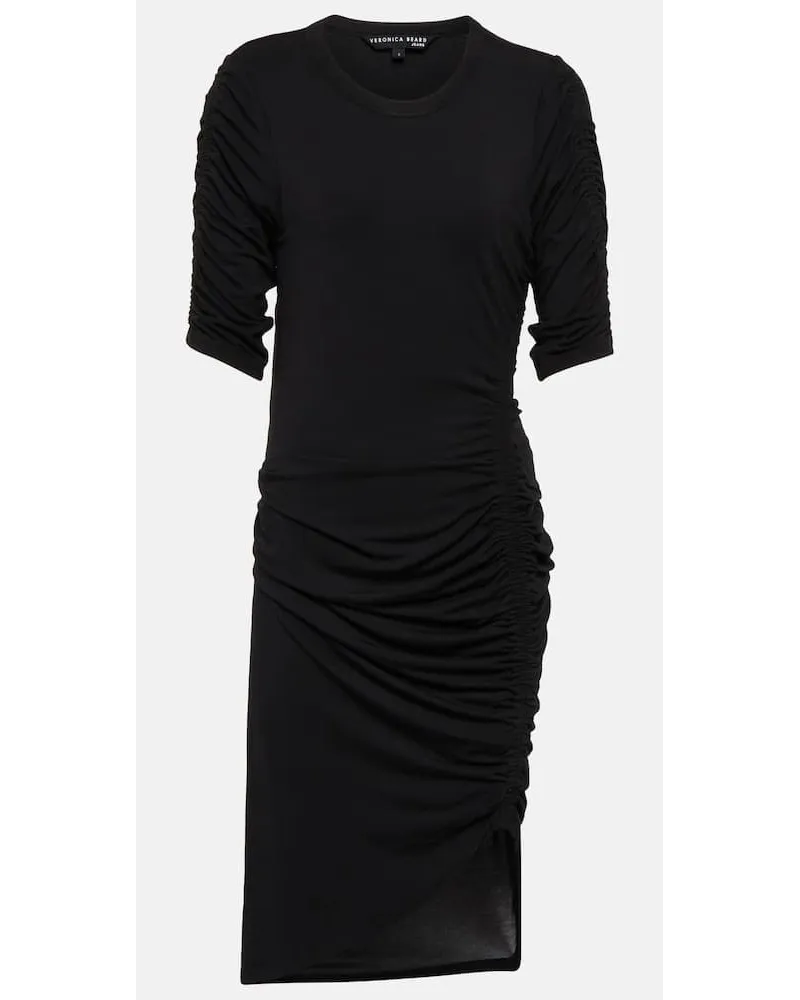 Veronica Beard Minikleid Lockwood aus Jersey Schwarz
