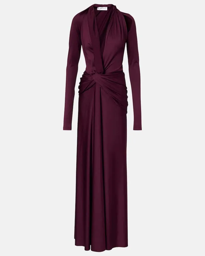 Victoria Beckham Robe aus Jersey Burgund
