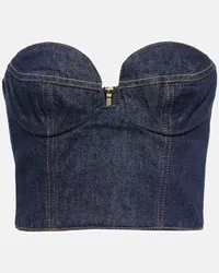 Magda Butrym Bustier aus Denim Blau