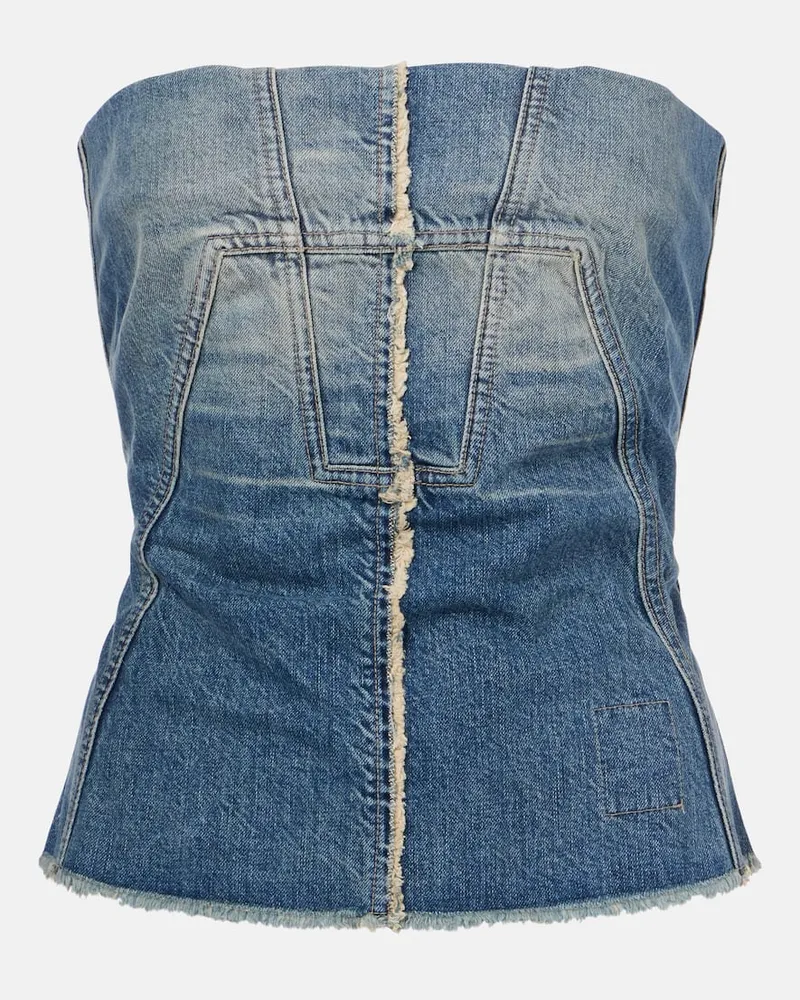 Rick Owens Top aus Denim Blau