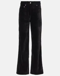 Proenza Schouler White Label Weite Hose Donovan aus Chenille Schwarz