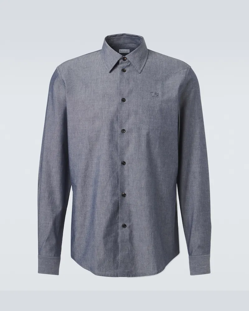 Burberry Hemd EKD aus einem Baumwollgemisch Blau