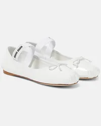 Miu Miu Ballerinas aus Lackleder Weiss