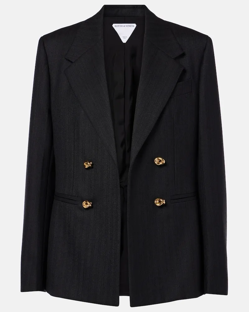 Bottega Veneta Blazer aus Wolle Blau