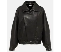 Oversize-Lederjacke