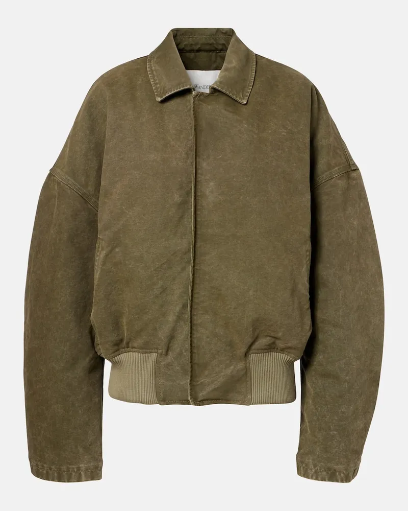 J.W.Anderson Oversize-Bomberjacke aus Baumwolle Grün