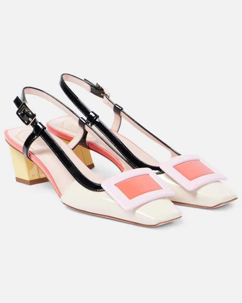 Roger Vivier Slingback-Pumps Belle Vivier aus Lackleder Multicolor