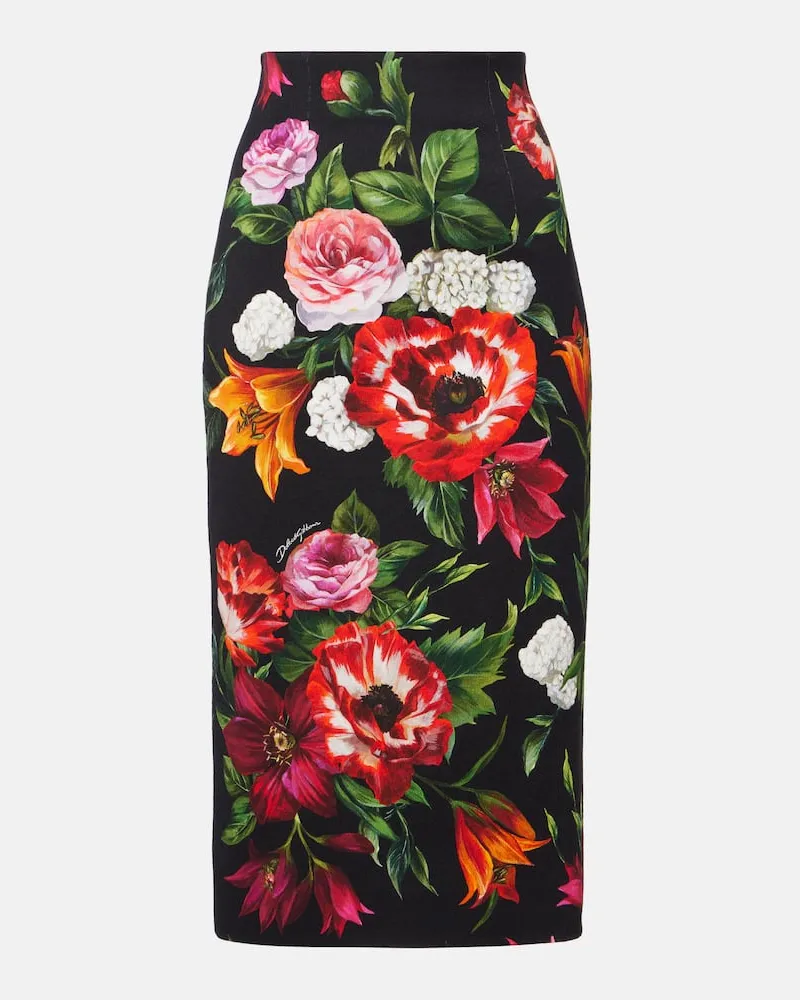 Dolce & Gabbana Bedruckter Bleistiftrock Multicolor