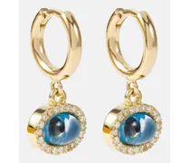 Ohrringe Mini Oval Eye aus 18kt Gelbgold mit Diamanten