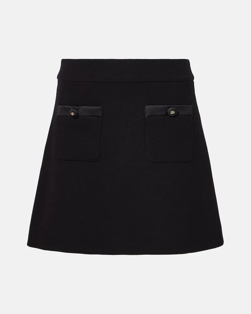 Dolce & Gabbana Minirock aus einem Wollgemisch Schwarz