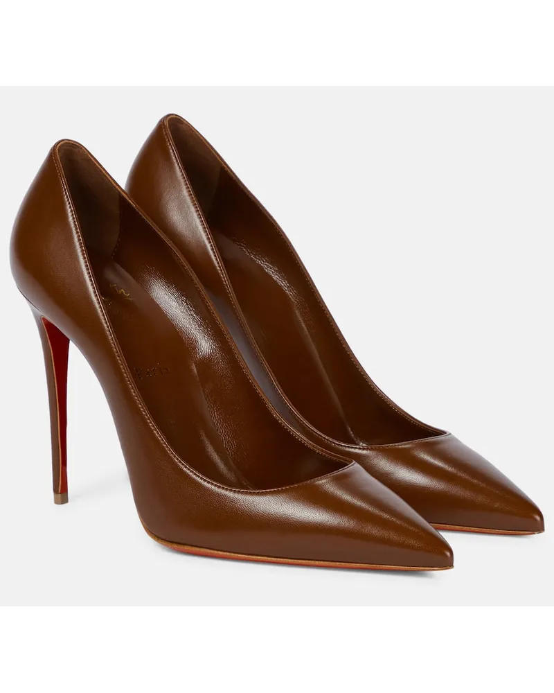 Christian Louboutin Pumps Kate 100 aus Leder Braun