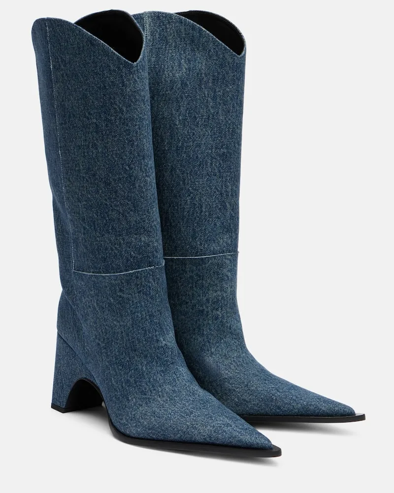 COPERNI Westernstiefel Bridge aus Denim Blau