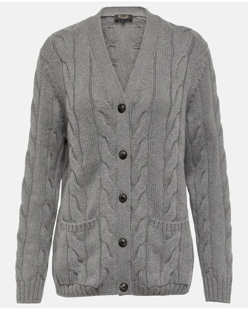 Loro Piana Cardigan Napier aus Kaschmir Grau