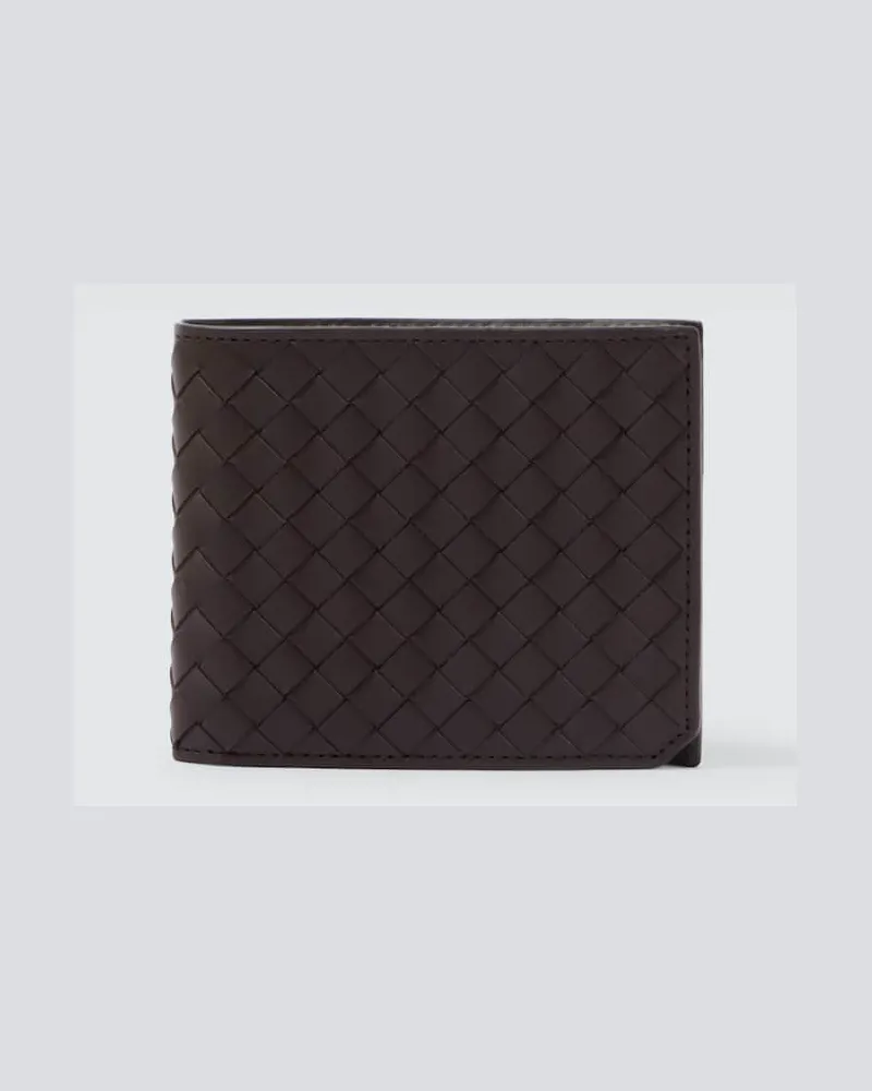 Bottega Veneta Portemonnaie Intrecciato aus Leder Braun