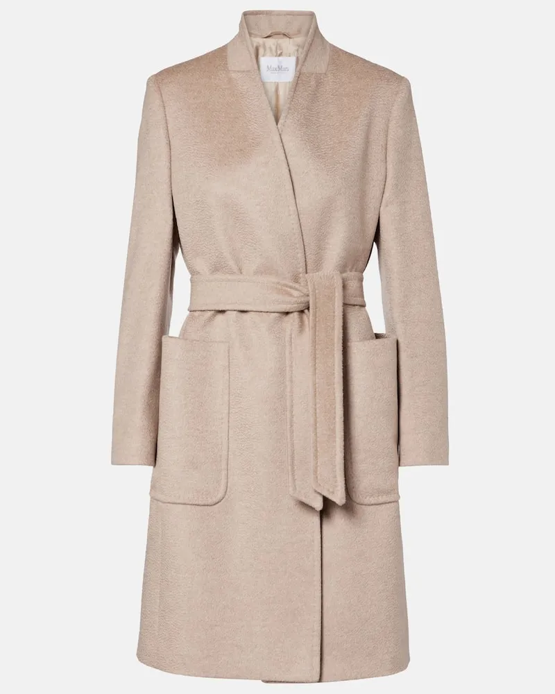 Max Mara Mantel Elenia aus Kaschmir Beige