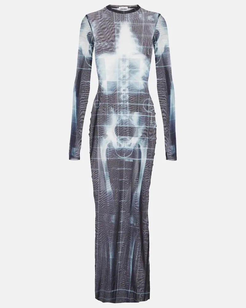 Jean Paul Gaultier Maxikleid Squeletor aus Tüll Schwarz
