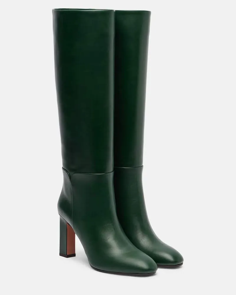 Aquazzura Stiefel Sellier 85 aus Leder Grün