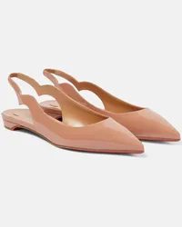 Christian Louboutin Slingback-Ballerinas aus Lackleder Beige