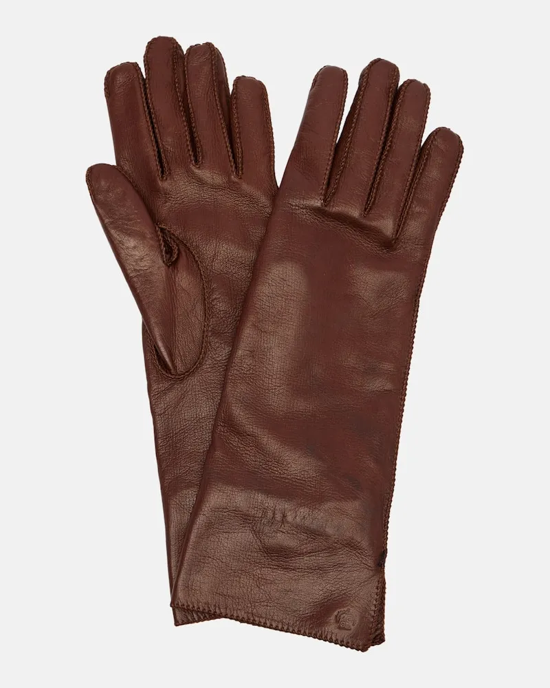 Loro Piana Handschuhe aus Leder Braun