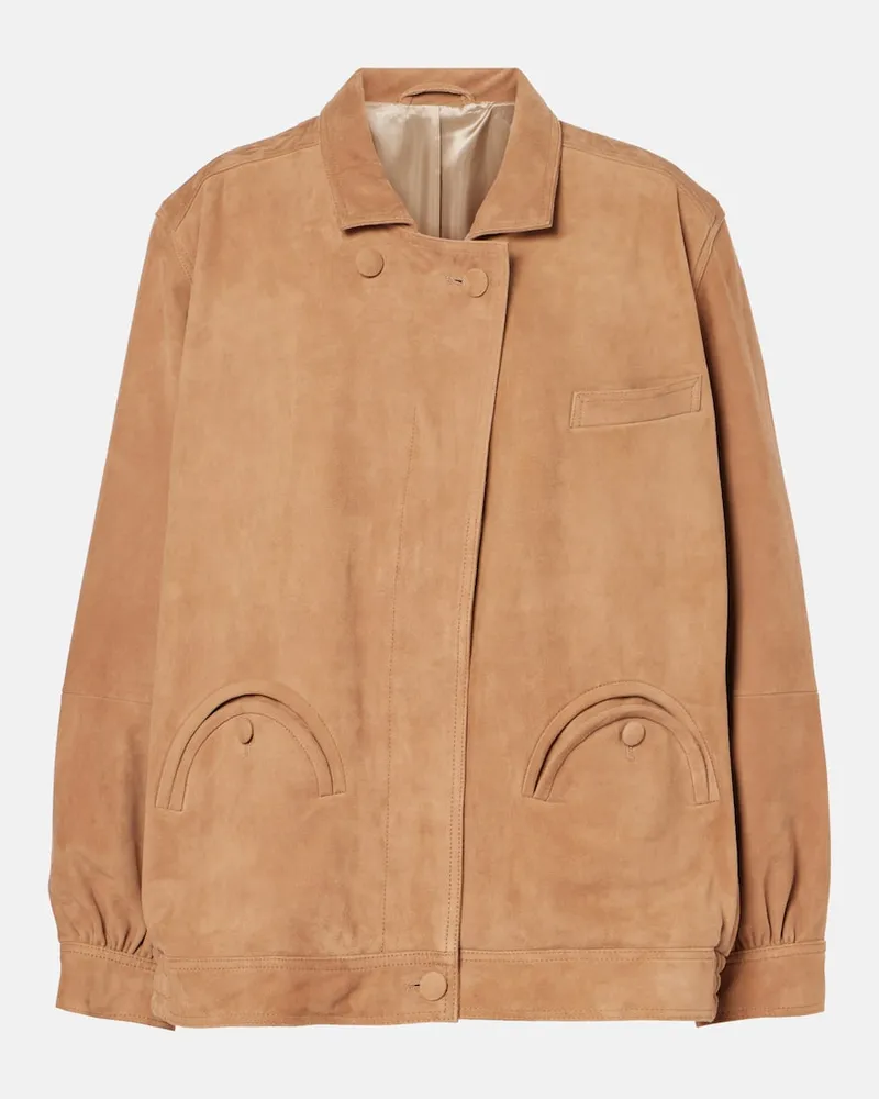 Blazé Milano Blazé Milano Bomberjacke Cleo aus Veloursleder Beige