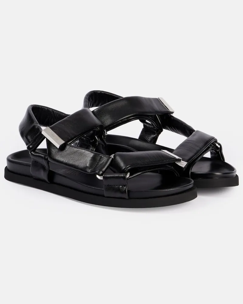 ATTICO Sandalen Salinas aus Leder Schwarz