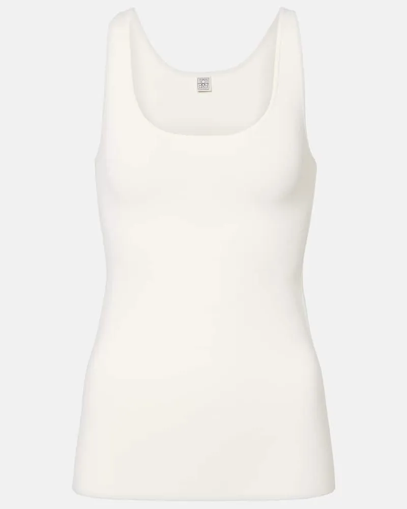 Totême Top aus Jersey Weiß