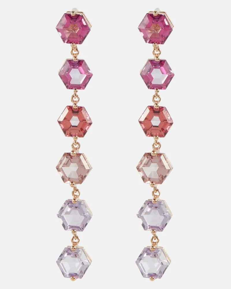 Suzanne Kalan Ohrringe aus 14kt Roségold mit Topas Gold