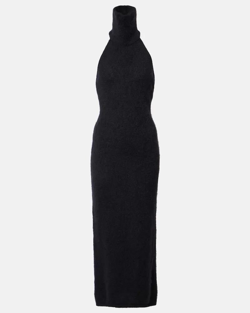 Magda Butrym Maxikleid aus einem Mohairgemisch Schwarz