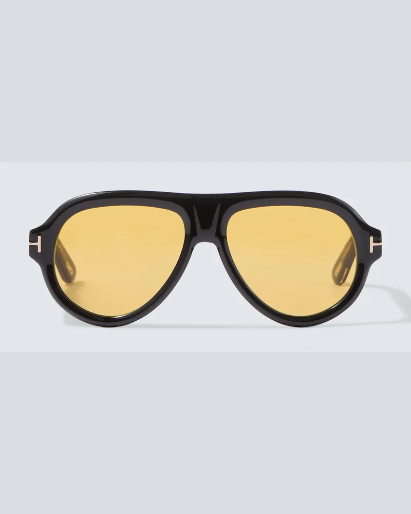 Tom Ford Aviator-Sonnenbrille Icon Schwarz