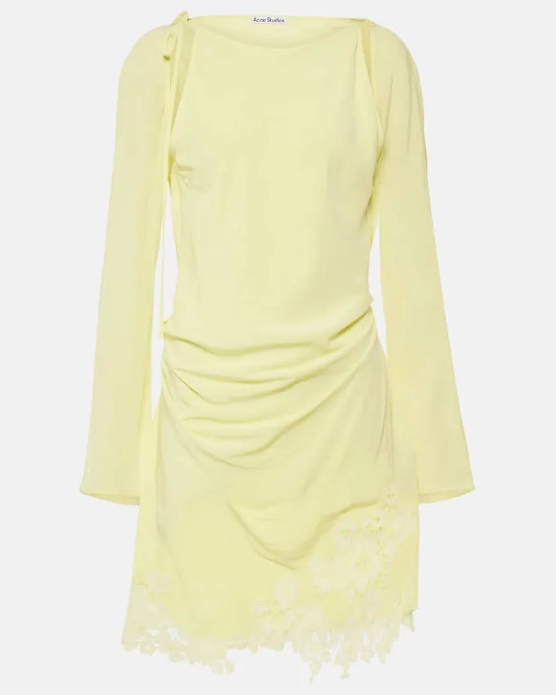 Acne Studios Minikleid mit Spitze Gelb