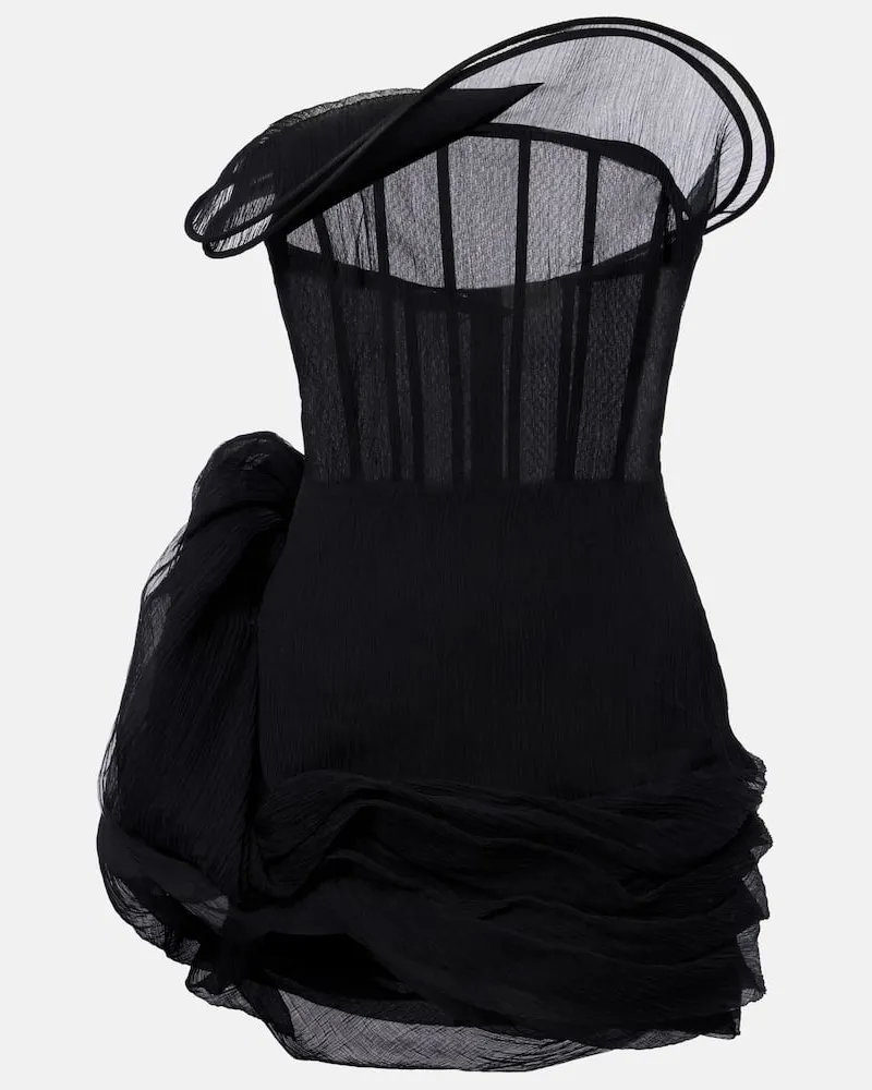 Magda Butrym Minikleid aus Tüll Schwarz
