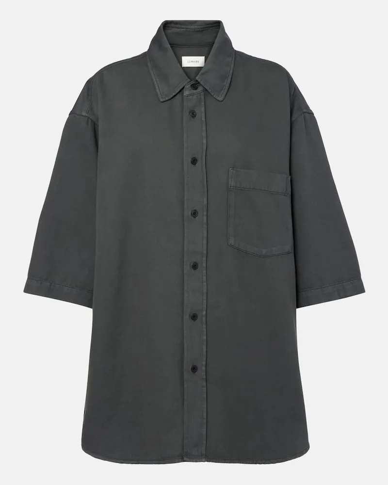 Christophe Lemaire Oversize-Jeanshemd Grau