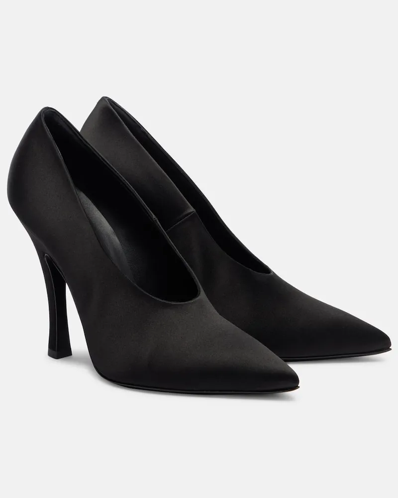 Magda Butrym Pumps aus Satin Schwarz