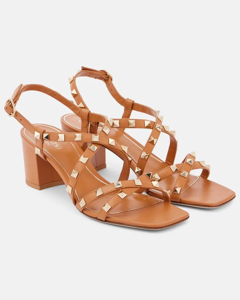 Valentino Garavani Sandalen Rockstud 70 aus Leder Rosa