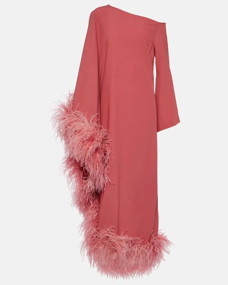 Taller Marmo Robe Ubud Extravaganza mit Federn Rosa