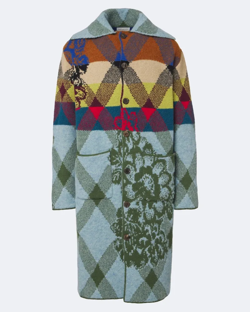 Dries van Noten Cardigan aus einem Wollgemisch Multicolor