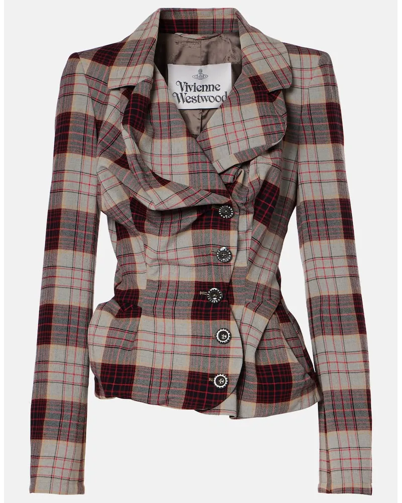 Vivienne Westwood Blazer Drunken Tailored aus Wolle Grau