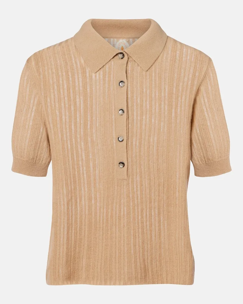 Jardin des Orangers Polohemd aus Kaschmir Braun