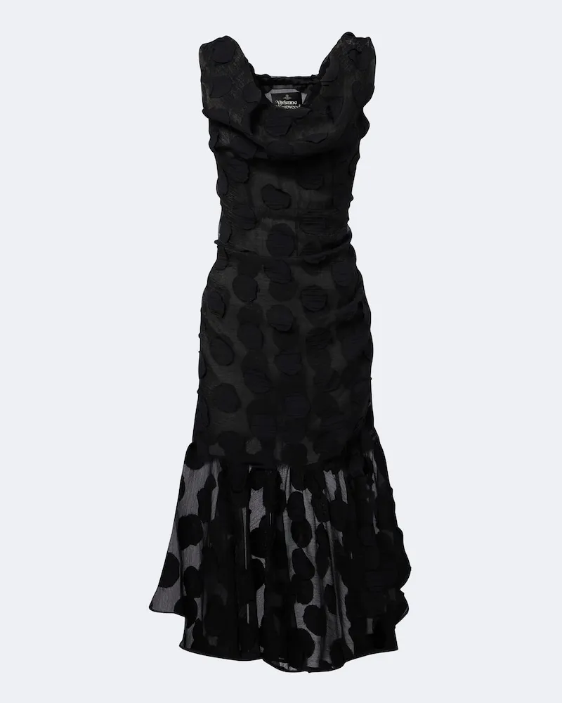 Vivienne Westwood Midikleid Gennie aus Crêpe Schwarz