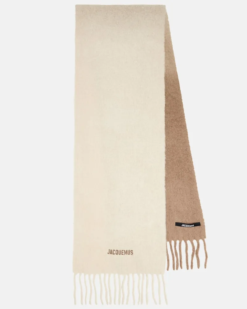 Jacquemus Schal L’écharpe Moisson aus einem Alpakawollgemisch Beige