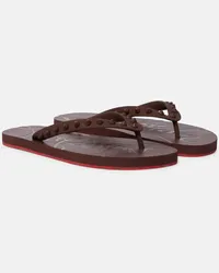 Christian Louboutin Sandalen Loubi Flip Braun