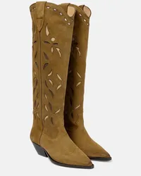 Isabel Marant Westernstiefel Denvee aus Veloursleder Braun