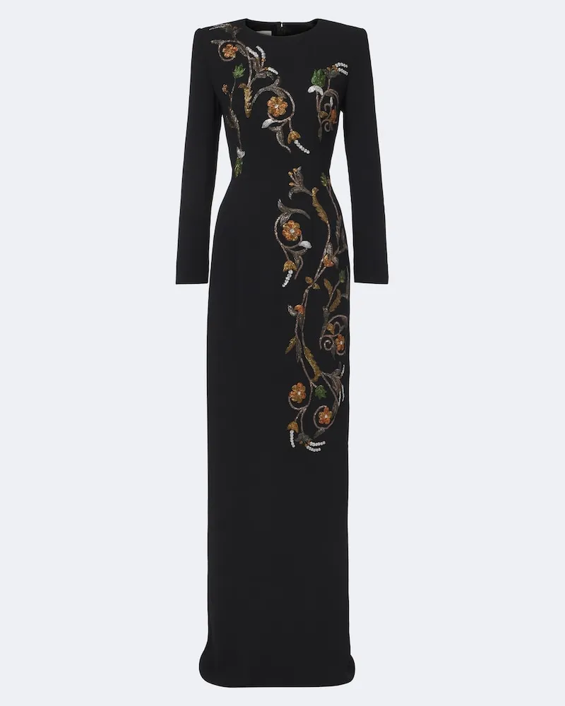 Dries van Noten Verzierte Robe Schwarz