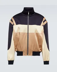 Saint Laurent Trainingsjacke Teddy aus Satin Beige