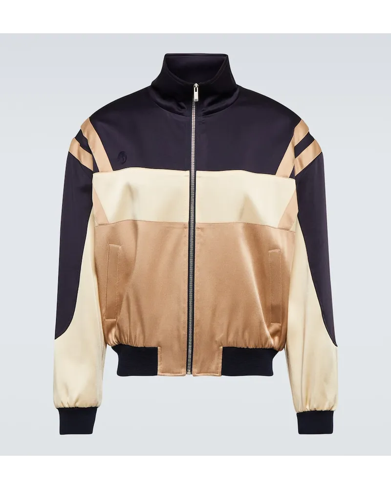 Saint Laurent Trainingsjacke Teddy aus Satin Beige