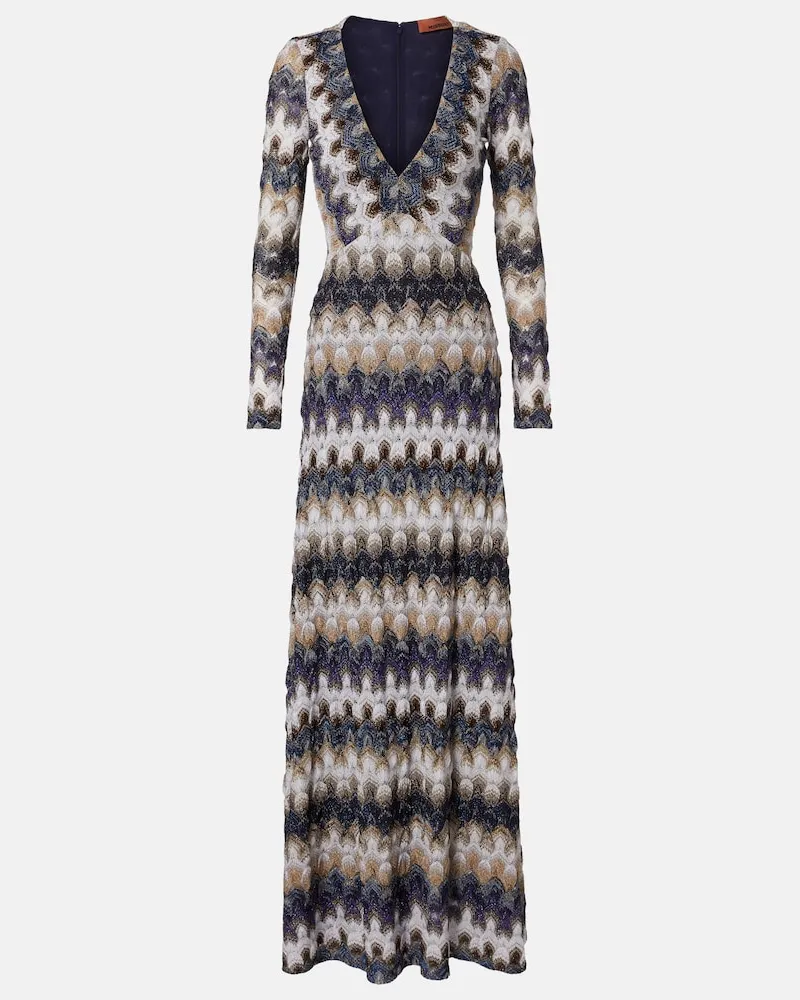 Missoni Maxikleid aus Häkelstrick Multicolor