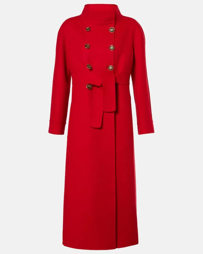 Valentino Garavani Mantel aus Wolle und Kaschmir Rot