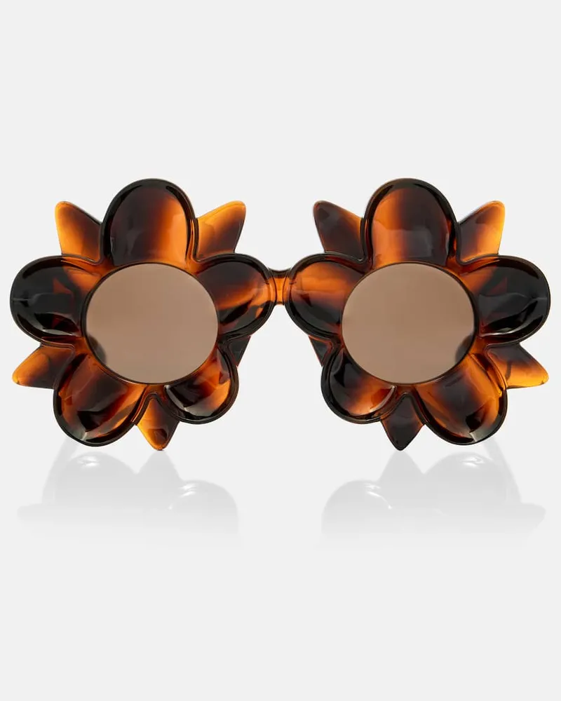 Bottega Veneta Runde Sonnenbrille Peggy Flower Braun